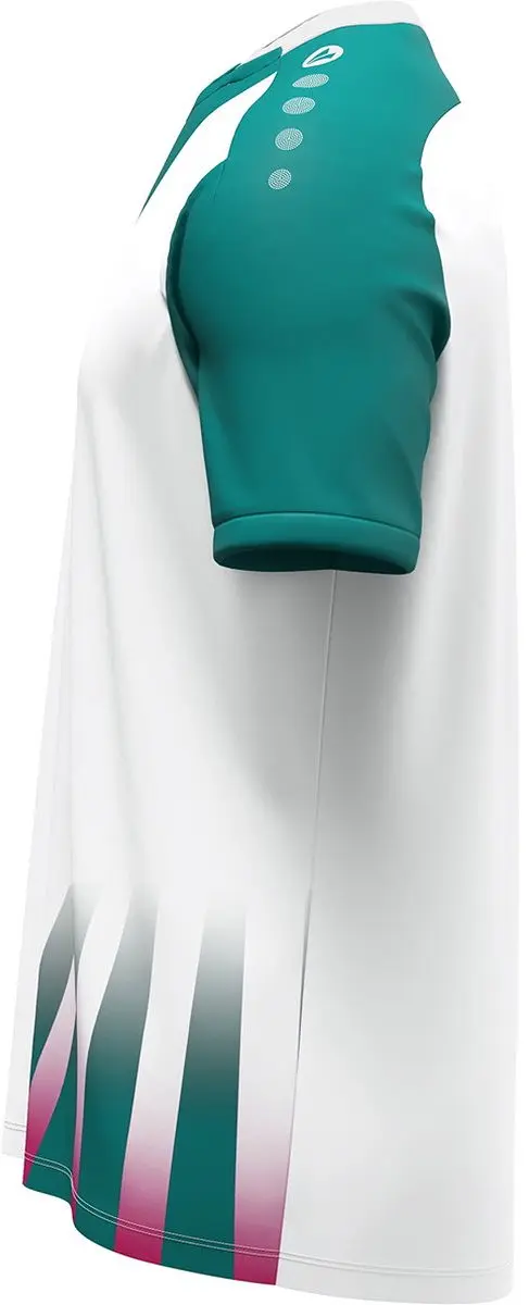 JAKO Vintage Shirt Korte Mouw Kinderen 140 - Wit/Turkoois