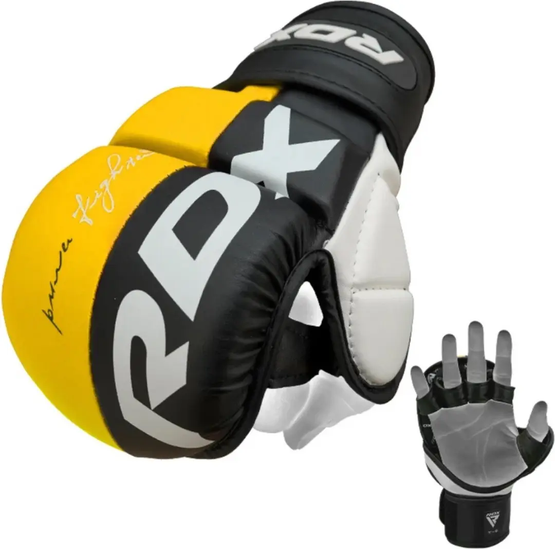 RDX Sports T6 Plus MMA Handschoenen 10oz - Geel M - afbeelding 6 van 6