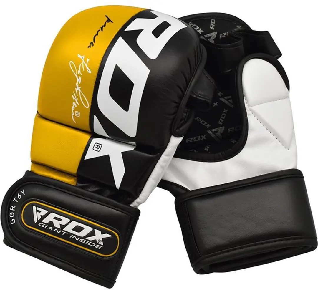 RDX Sports T6 Plus MMA Handschoenen 10oz - Geel M