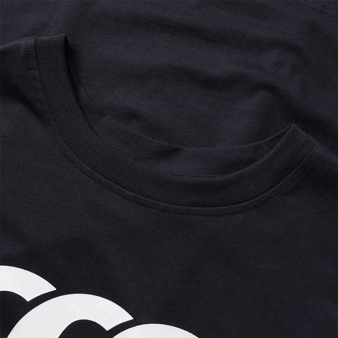Canterbury Heren Rugby T-shirt - Zwart-Wit Logo - XXL