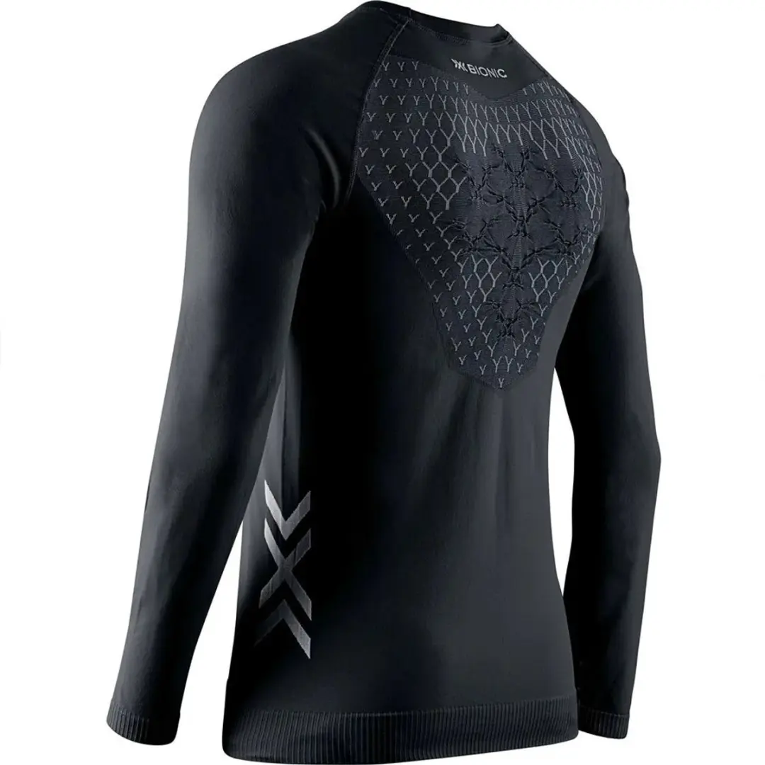 X-Bionic Twyce Run Shirt Heren - Lange mouwen - Zwart/Antraciet M