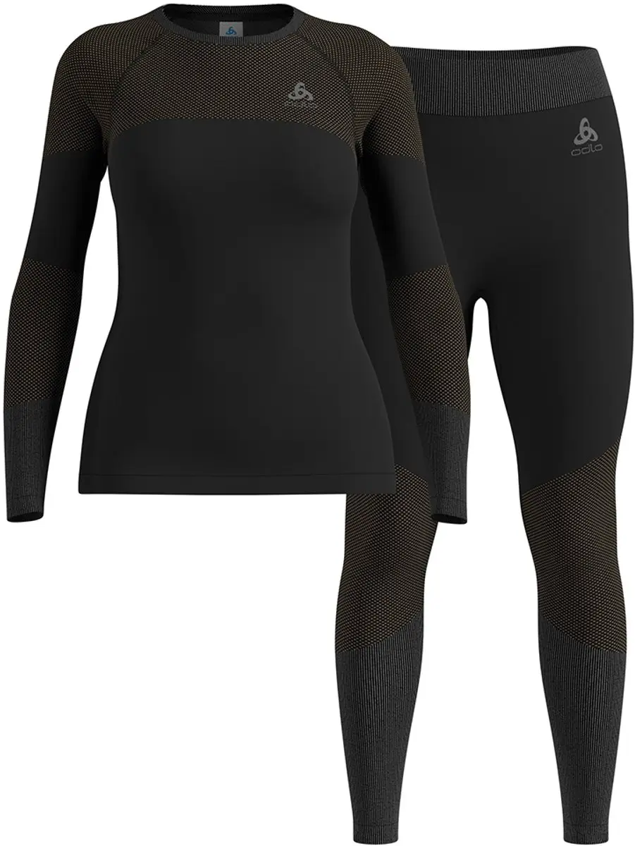 Odlo Fundamentals Performance Warm Basislaag Set Zwart L Vrouw