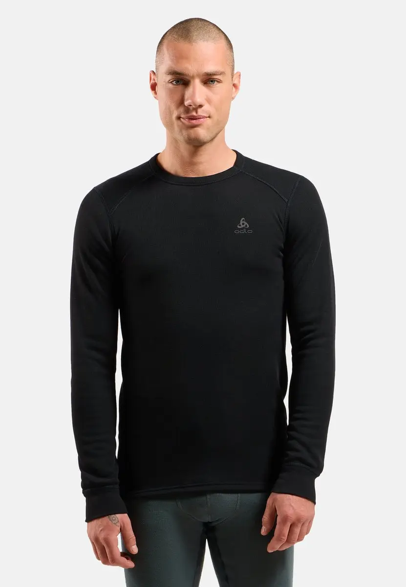 ODLO Active Warm Thermoshirt Heren - 2 Stuks - XL - Zwart/Army Groen