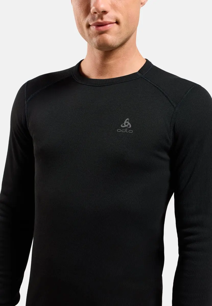 ODLO Active Warm Thermoshirt Heren - 2 Stuks - XL - Zwart/Army Groen