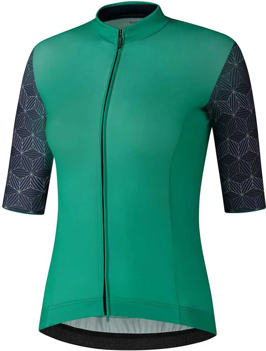Shimano Yuri Korte Mouw Wielertrui Groen S Vrouw