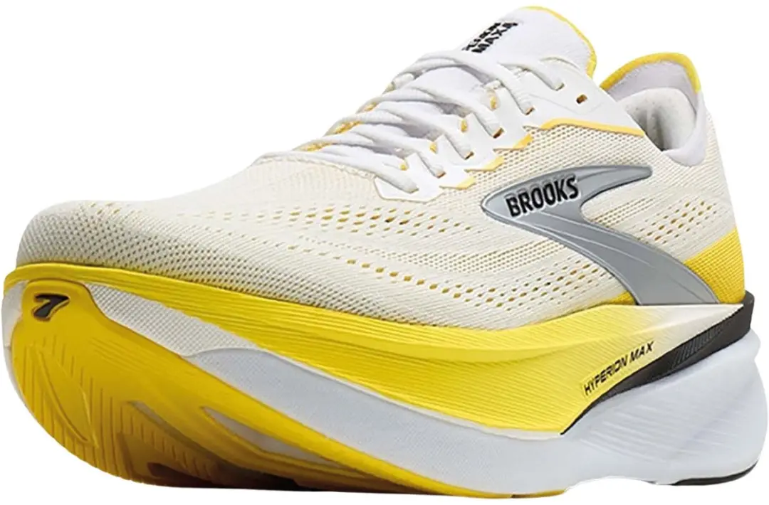 Brooks Hyperion Max 4 Hardloopschoenen Heren 45.5 - Wit/Geel/Zwart - afbeelding 6 van 6