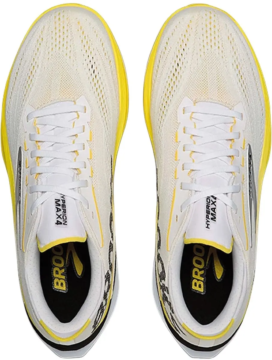 Brooks Hyperion Max 4 Hardloopschoenen Heren 45.5 - Wit/Geel/Zwart
