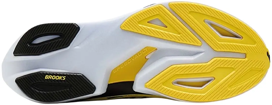 Brooks Hyperion Max 4 Hardloopschoenen Heren 45.5 - Wit/Geel/Zwart
