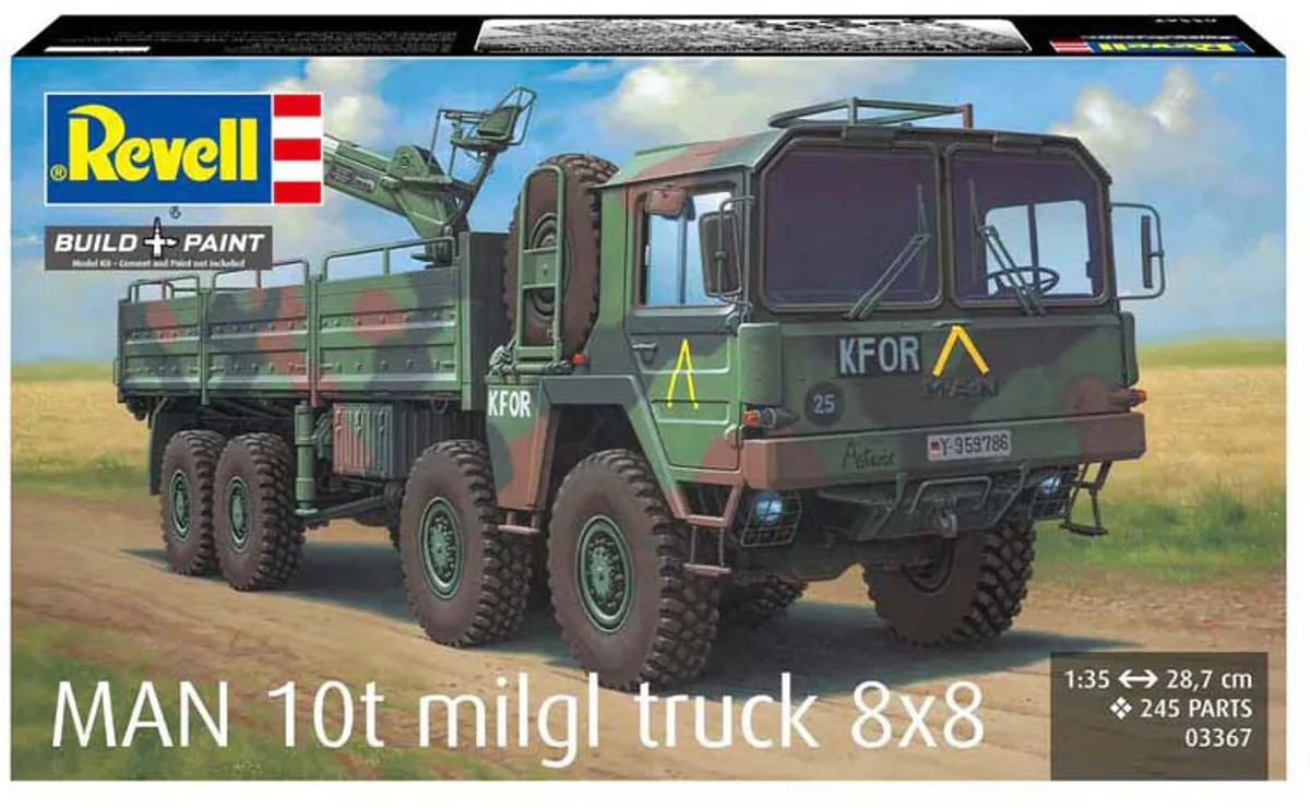 Revell MAN Kat1 10t Milgl 8x8 Truck Modelbouwpakket 1:35 - Multi