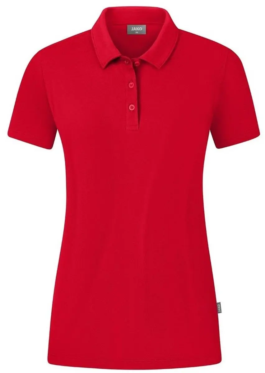 JAKO Organic Polo Stretch Dames - Rood Maat 42