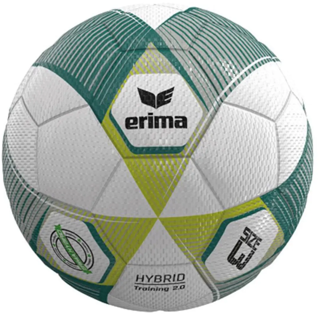 Erima Hybrid Training 2.0 Voetbal Junior - Maat 4 - Rood/Groen/Wit - afbeelding 2 van 2