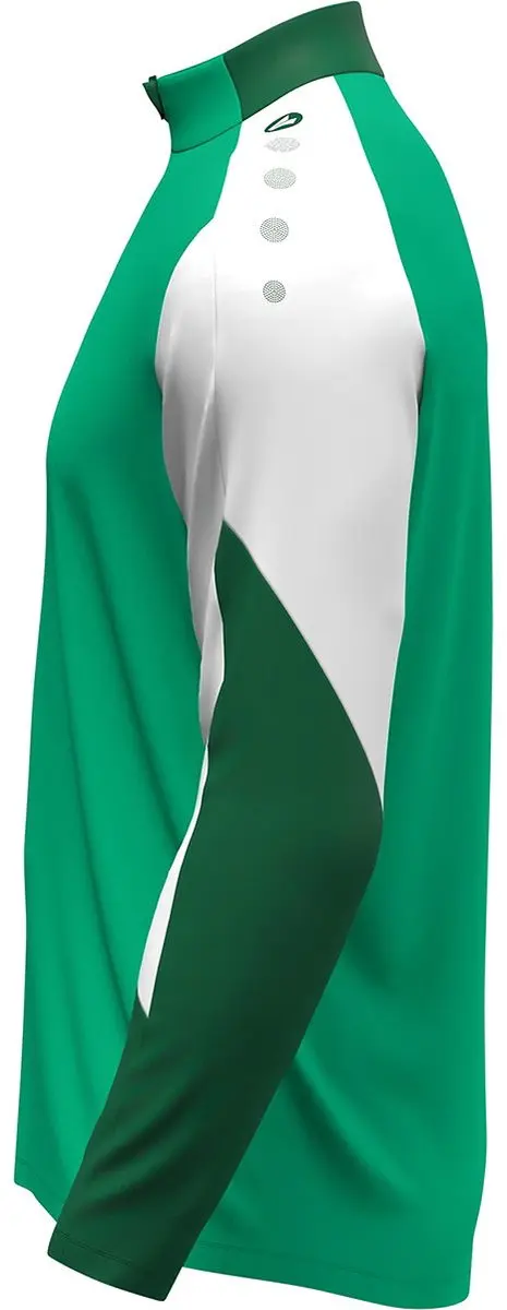 Jako Dynamic Ziptop Kinderjas 140 - Groen/Wit/Donkergroen