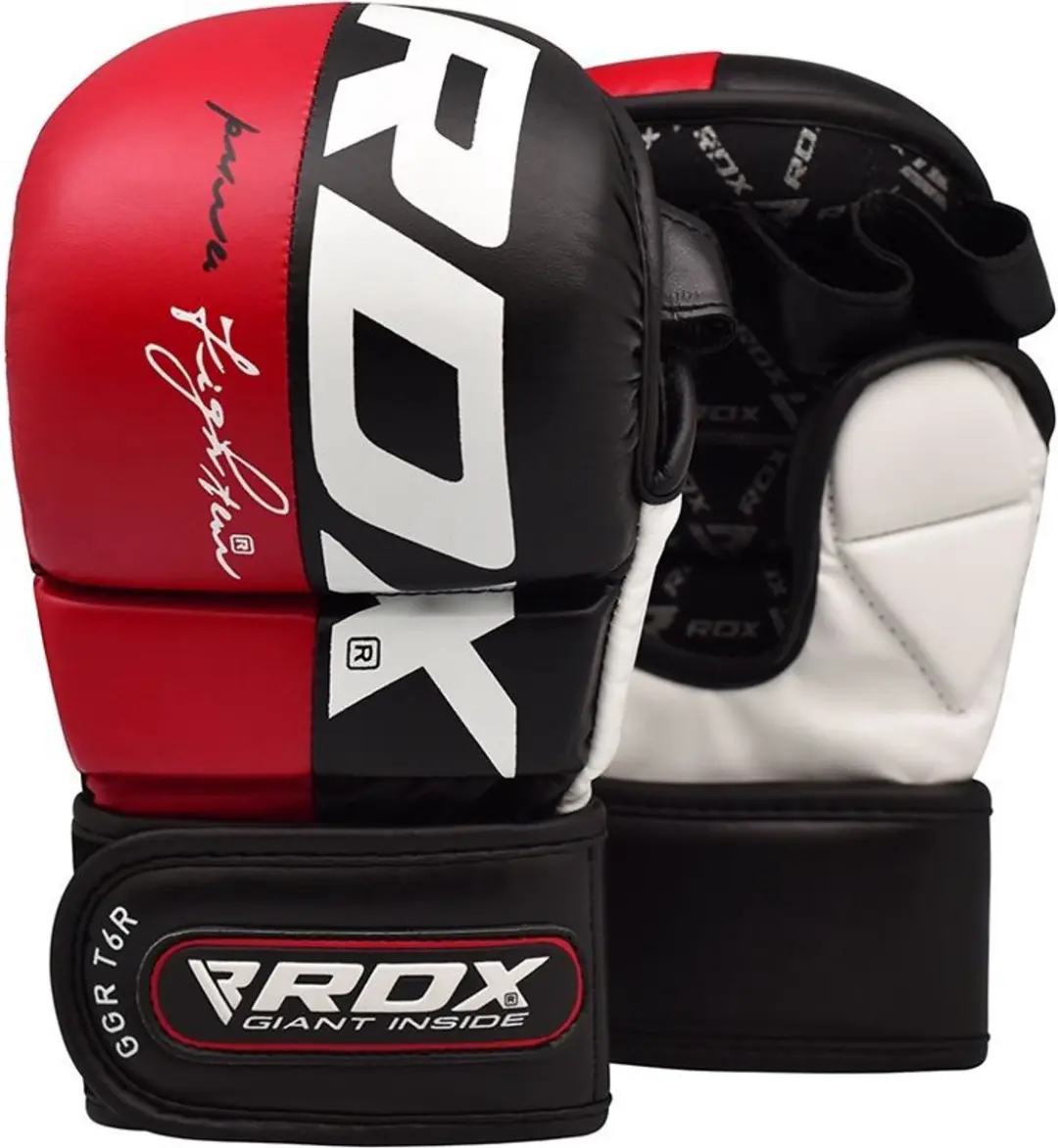 RDX Sports T6 Plus MMA Handschoenen 8oz - Rood Maat S
