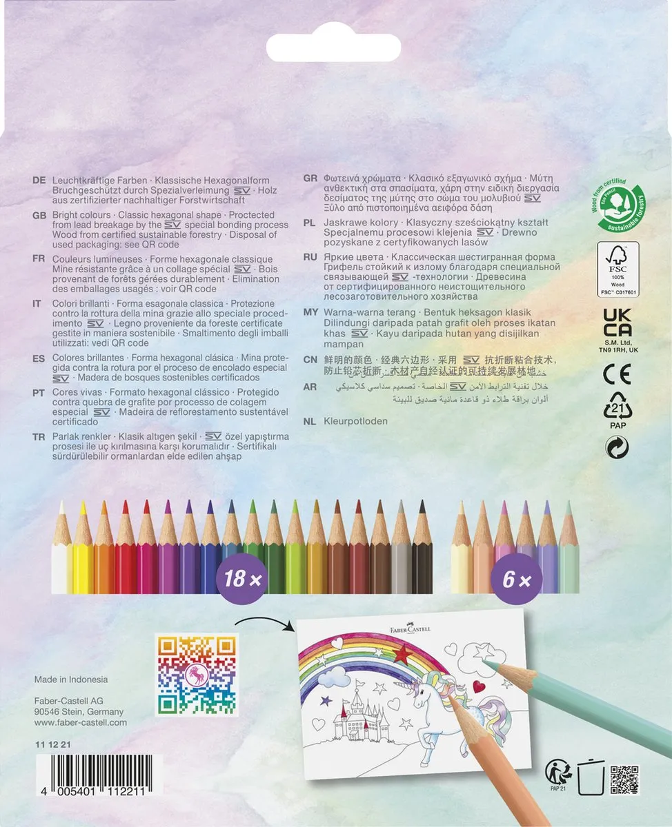 Faber-Castell Unicorn Kleurpotlood - 24 Stuks