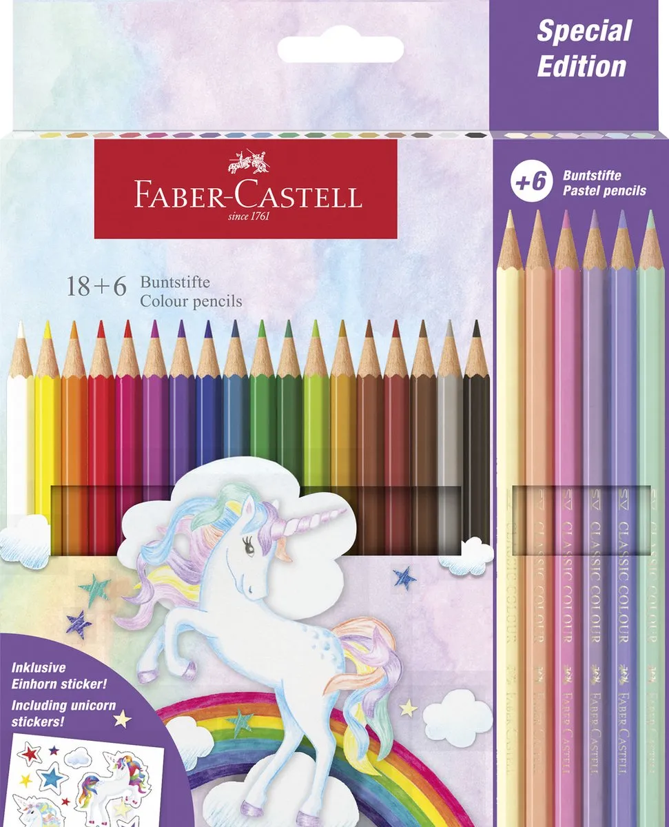 Faber-Castell Unicorn Kleurpotlood - 24 Stuks