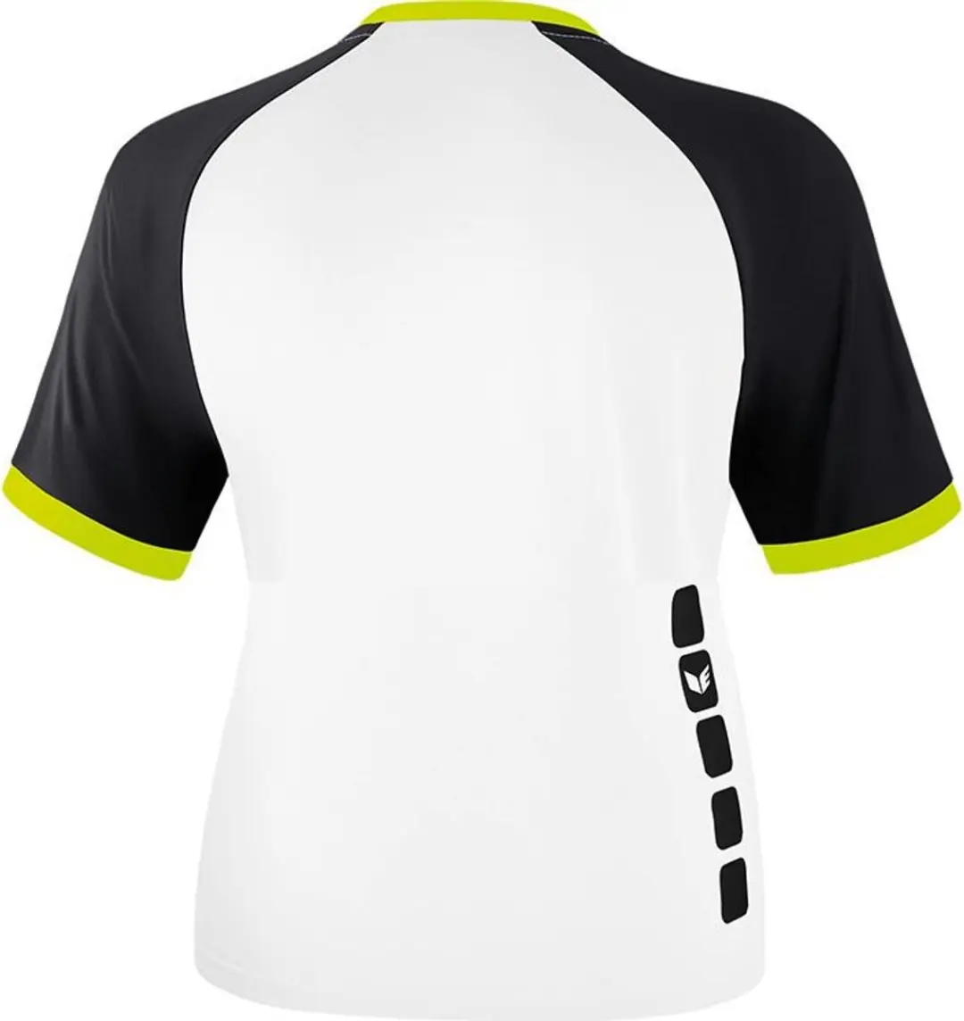 Erima Zenari 3.0 SS Shirt Dames - L - Wit/Zwart/Geel