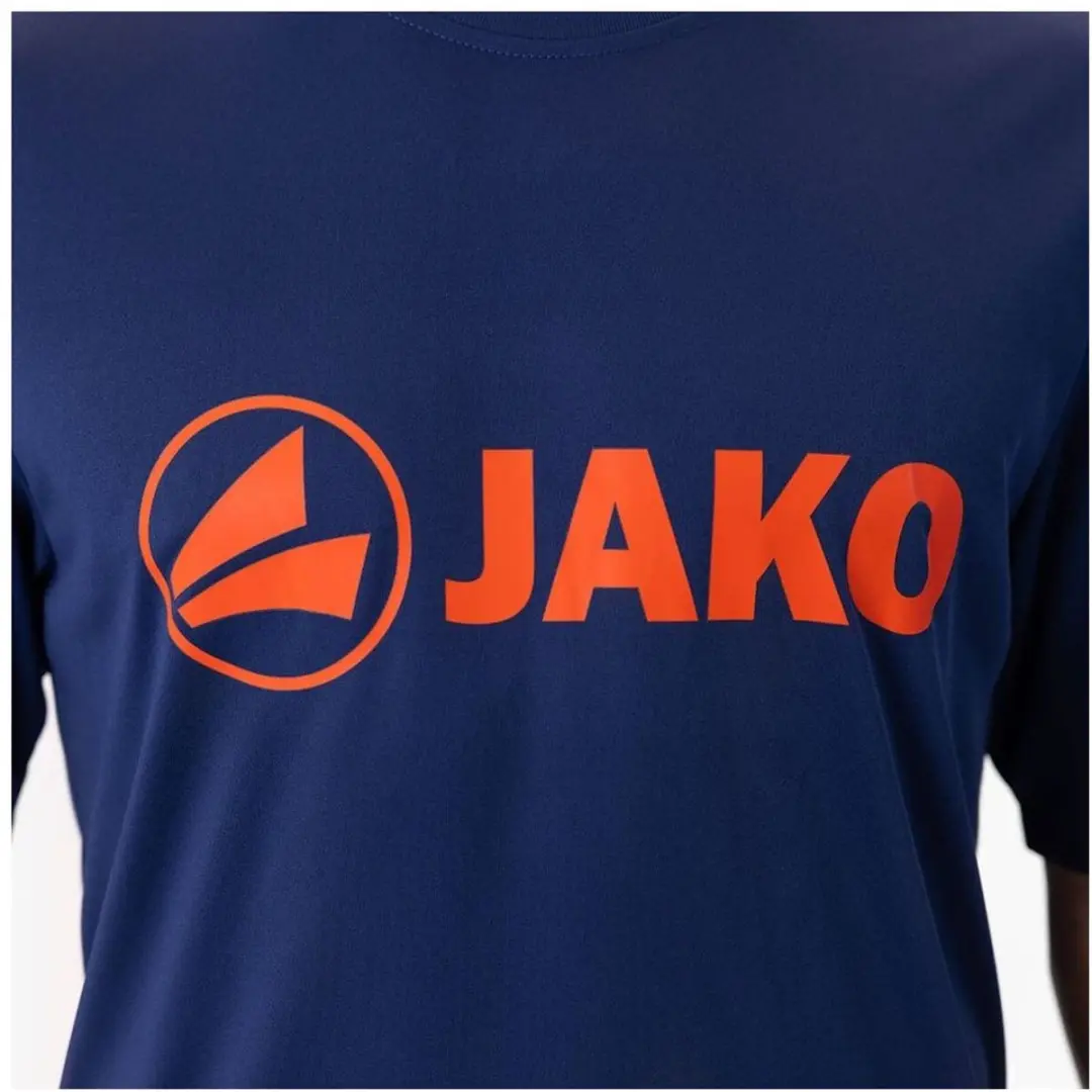 JAKO Promo Functioneel T-Shirt Heren - Flame/Nachtblauw 4XL