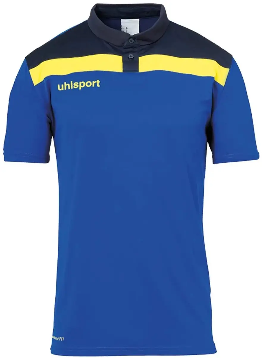 Uhlsport Offense 23 Polo Shirt - Azuur/Blauw-Marine/Limoen Geel 3XL - afbeelding 6 van 6