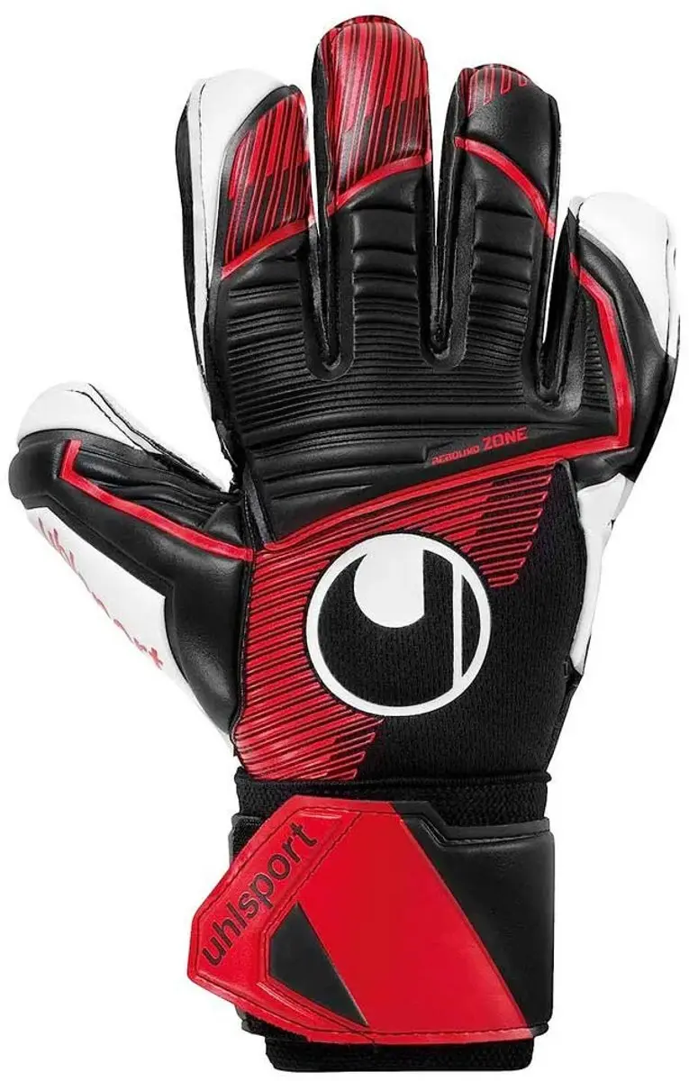 Uhlsport Powerline Supersoft Keepershandschoenen 8.5 - Rood/Zwart - afbeelding 6 van 6