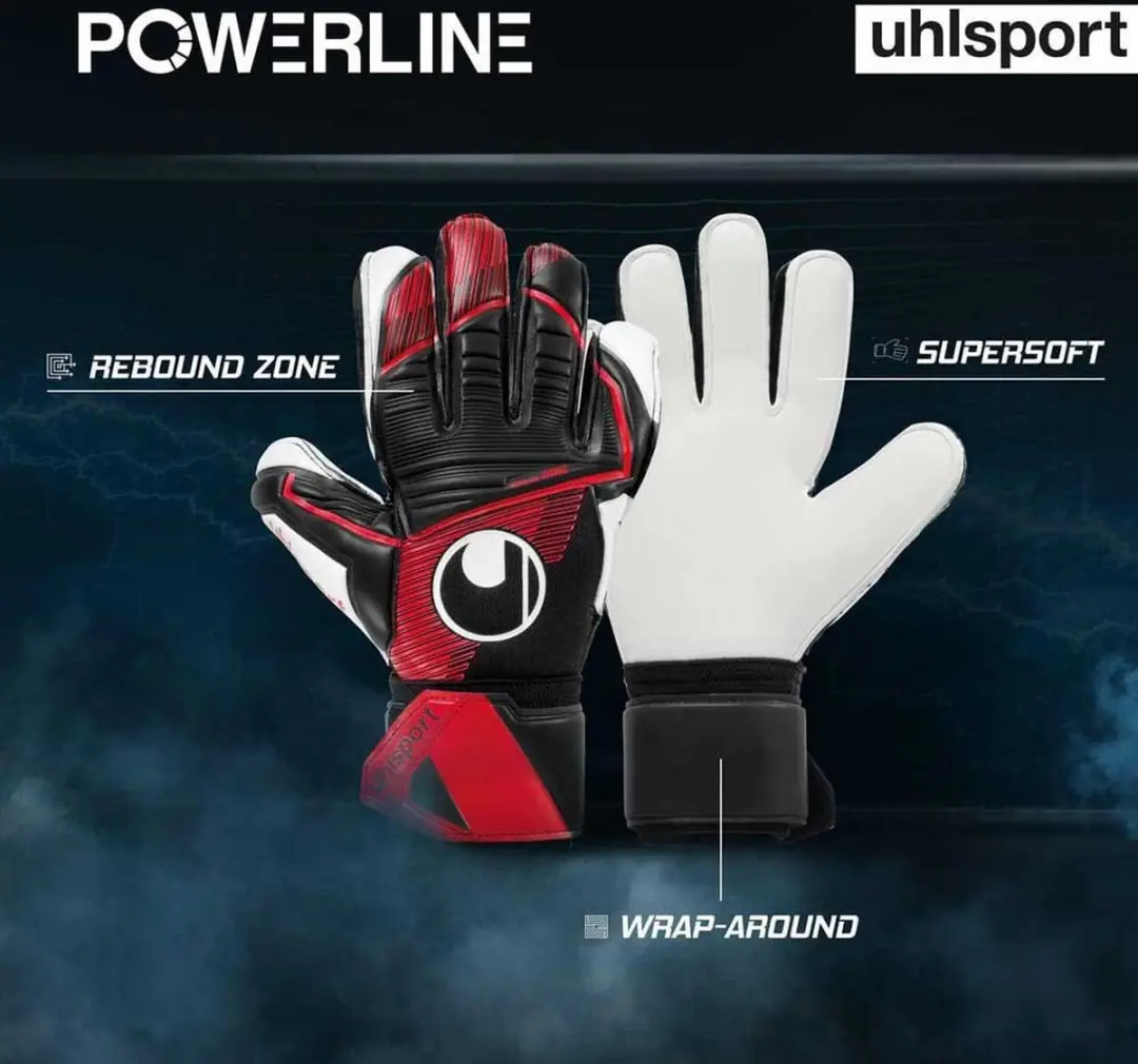 Uhlsport Powerline Supersoft Keepershandschoenen 8.5 - Rood/Zwart