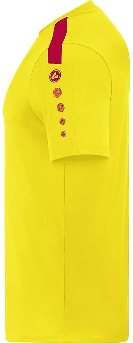 JAKO Power Shirt Korte Mouw Kinderen 140 - Rood/Geel
