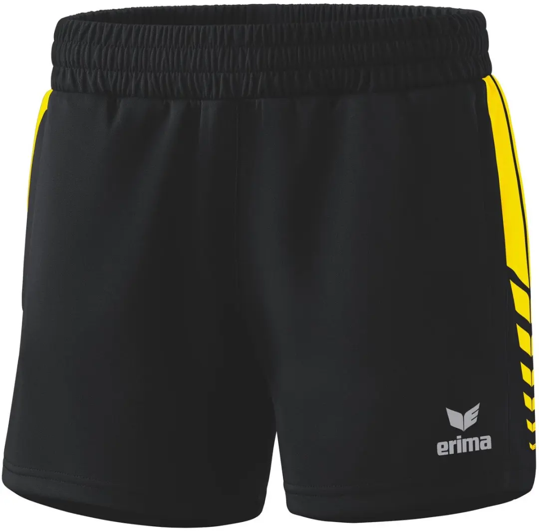 Erima Six Wings Worker Short Dames - Geel/Zwart 34