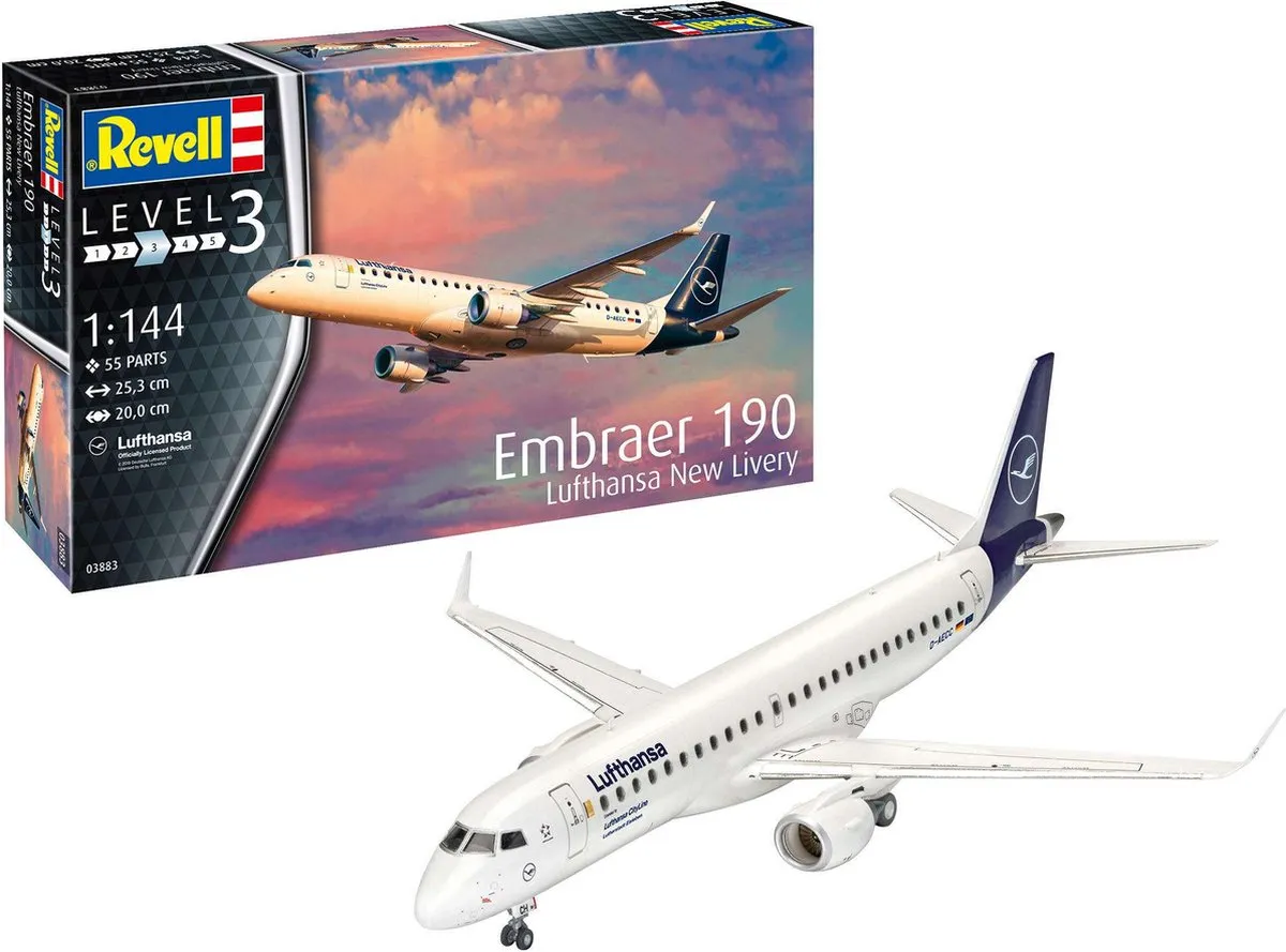 Revell 03883 Embraer 190 Lufthansa Modelbouwpakket 1:144