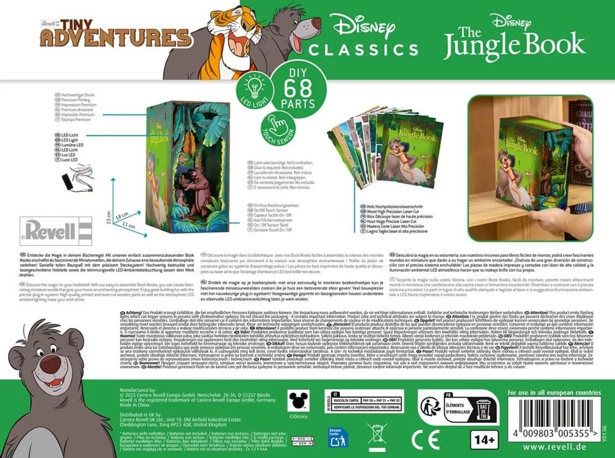 Revell Tiny Adventures Jungle Book Houten Modelbouwpakket 68 Onderdelen - LED Verlichting - Multi