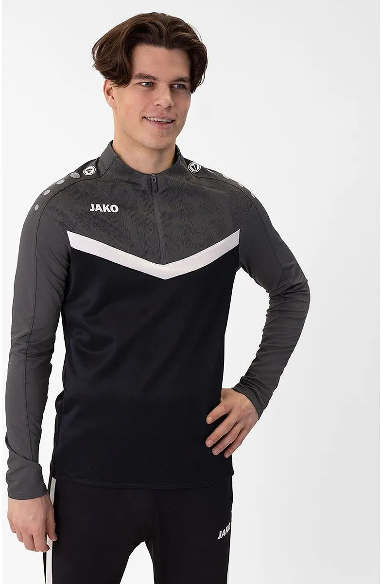 JAKO Iconic Ziptop Heren - XXL - Zwart