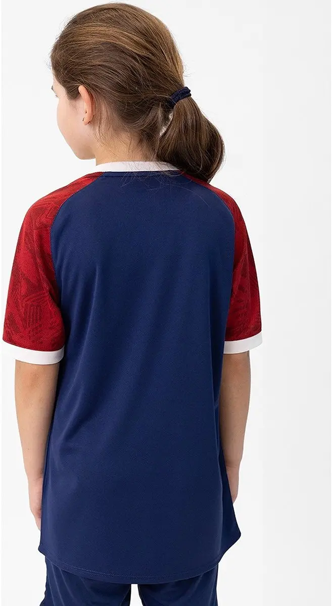 JAKO Iconic Shirt Korte Mouw Kinderen 140 - Marine