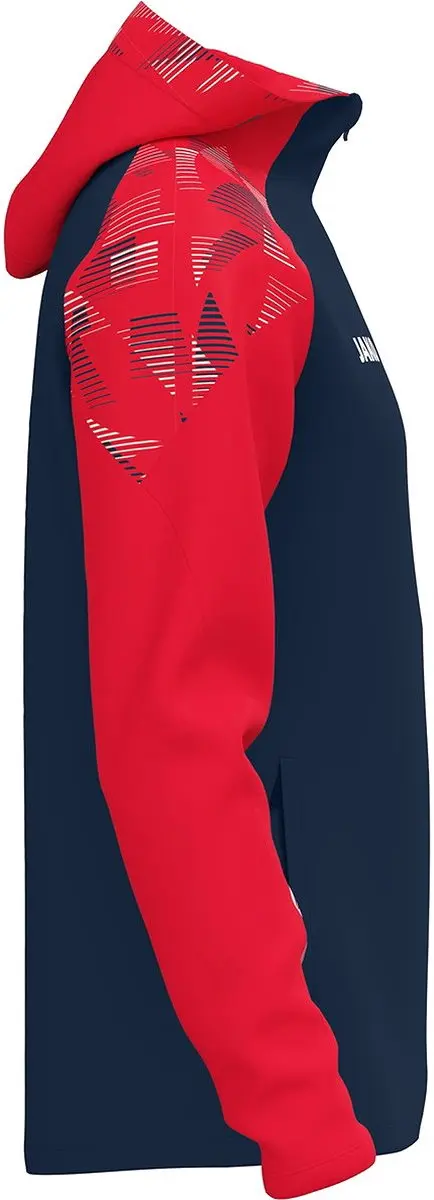 Jako Sonic Jas Met Kap Kinderen 152 - Marine/Rood
