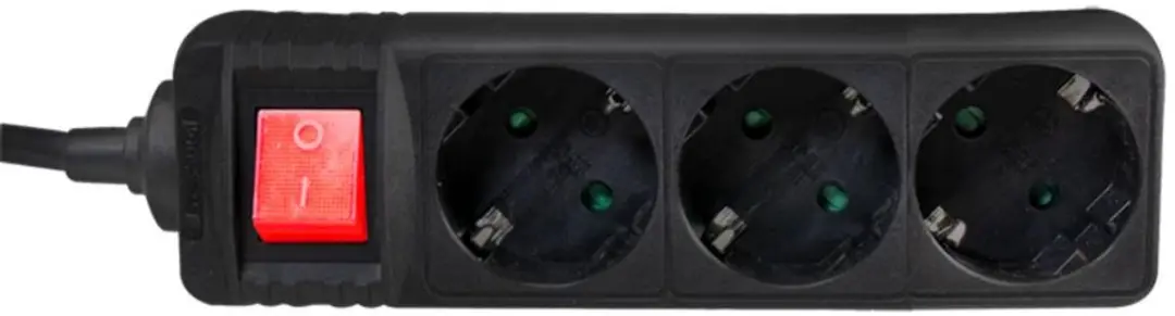 Logilink LPS206B Stekkerdoos met schakelaar - 3 stopcontacten