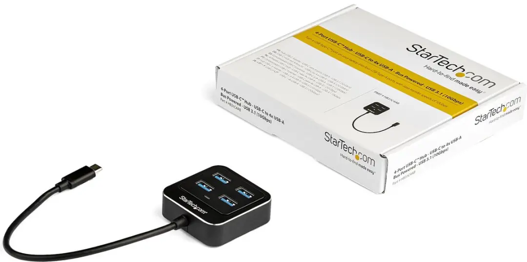 Startech HB31C4AB USB-C Hub 4x USB-A 10Gbps - Zwart