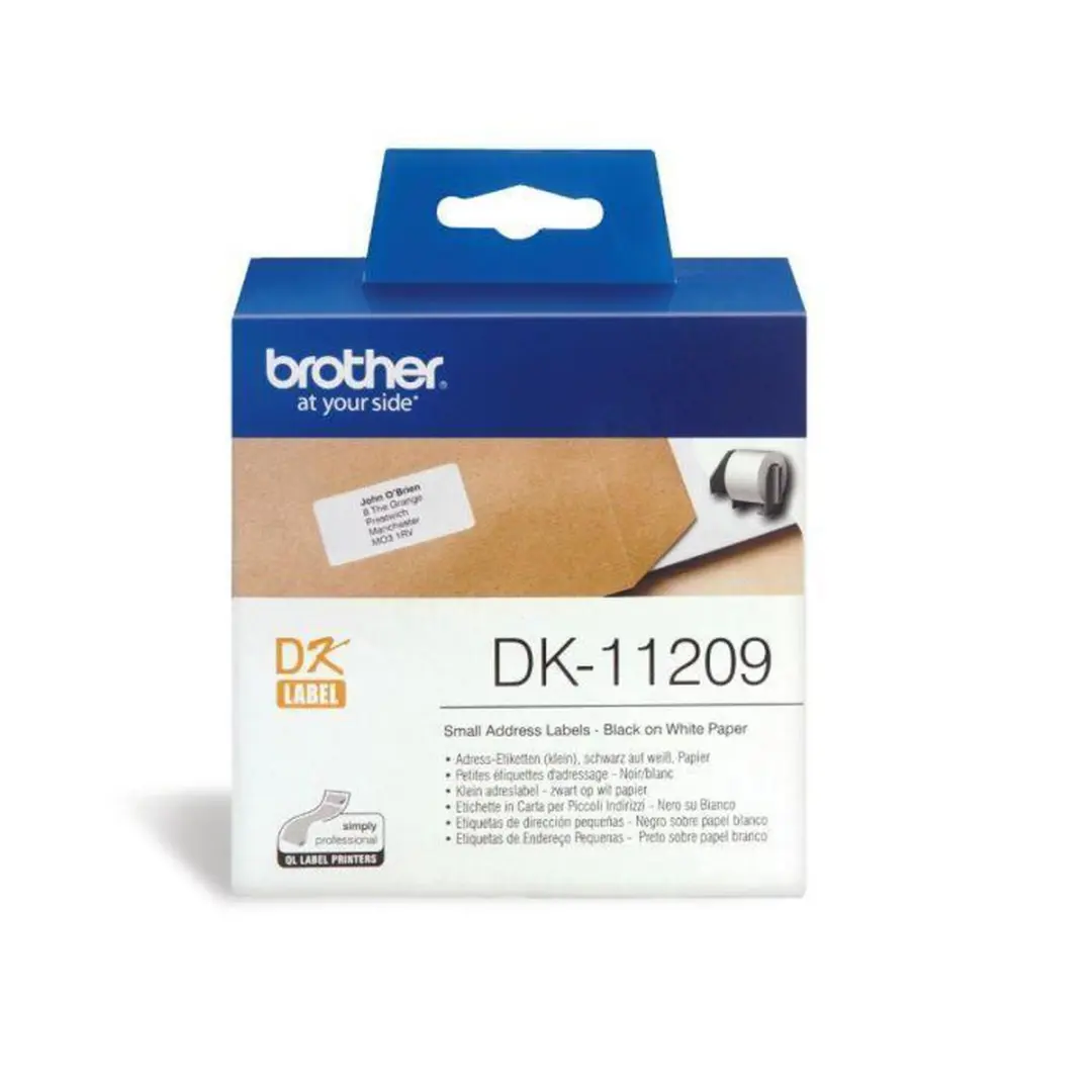Brother DK-11209 Die-Cut Labels - Wit - 800 Stuks