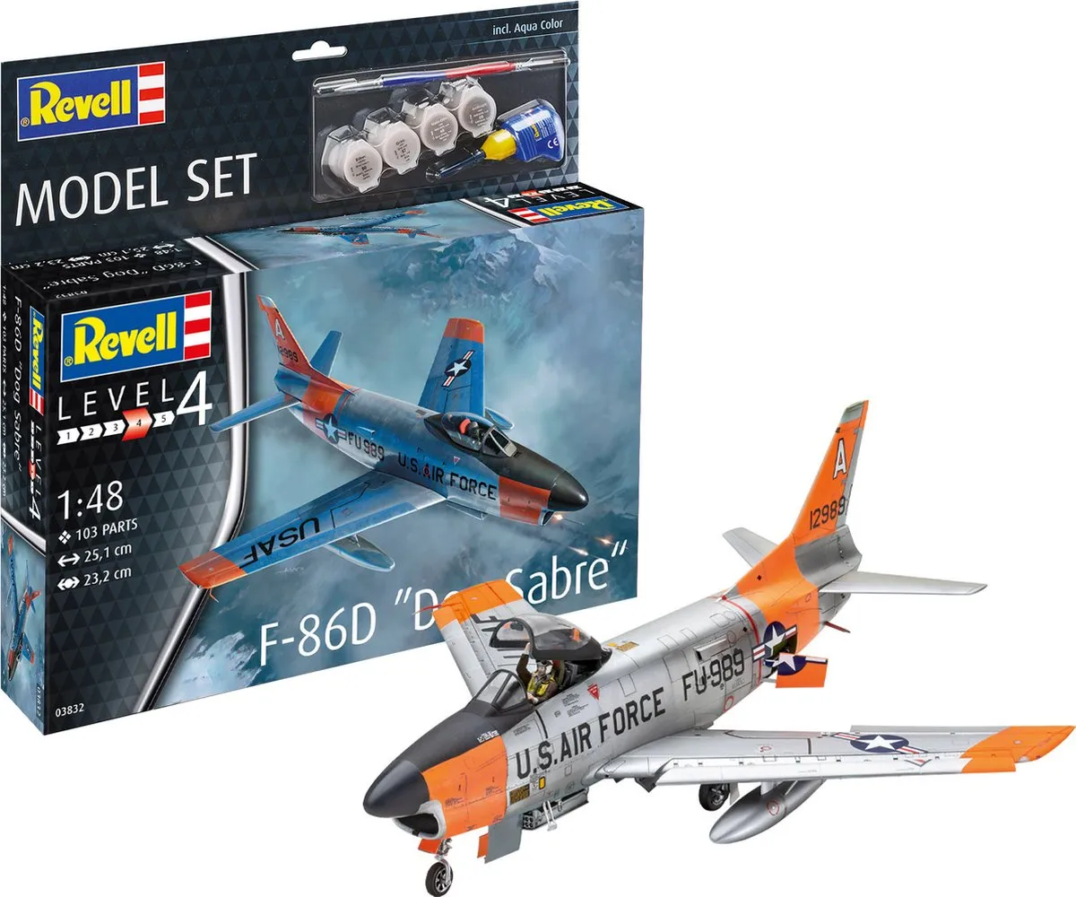 Revell 63832 F-86D Dog Sabre Modelbouwpakket 1:48 - 103 Onderdelen