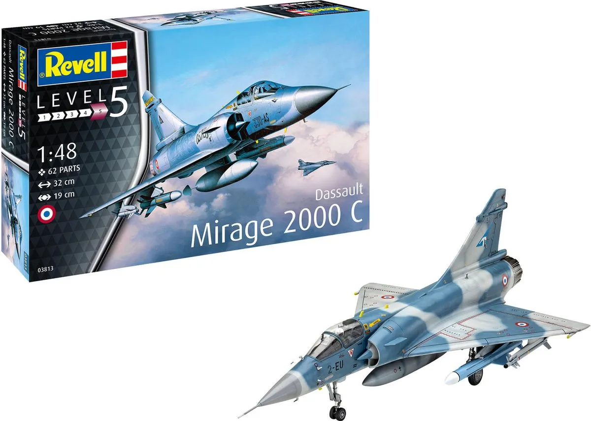 Revell 03813 Dassault Mirage 2000C Modelbouwpakket - 1:48 - Multi