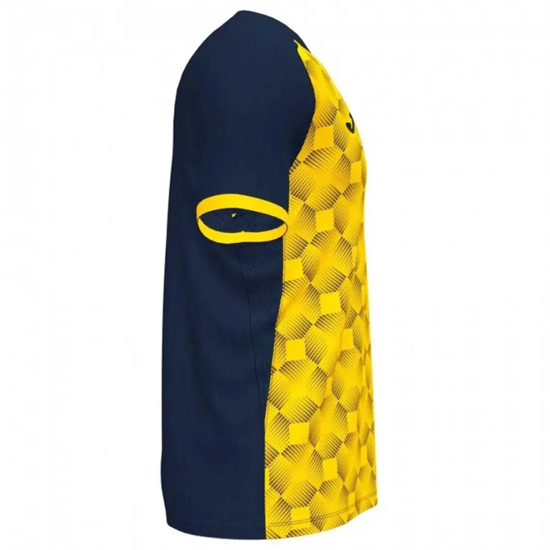 Joma Supernova III Shirt Korte Mouw Kinderen 164 - Marine/Geel