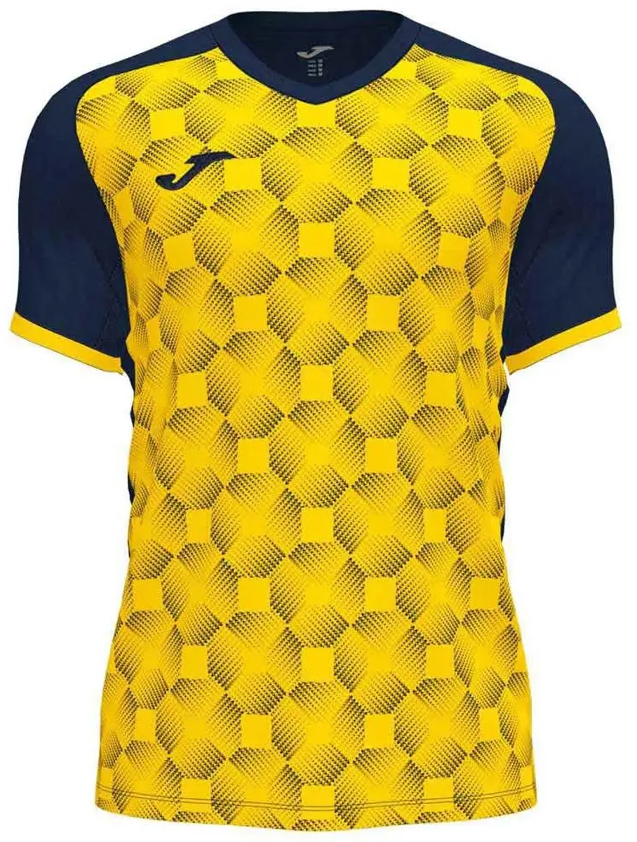 Joma Supernova III Shirt Korte Mouw Kinderen 164 - Marine/Geel