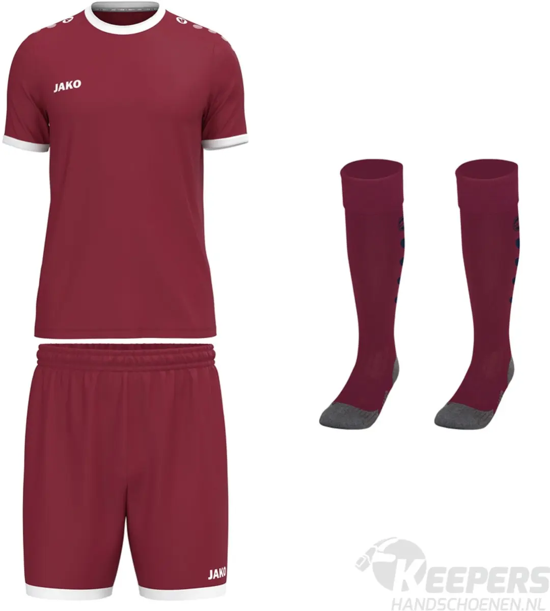 Jako One Keeperstenue Bordeauxrood Korte Mouwen