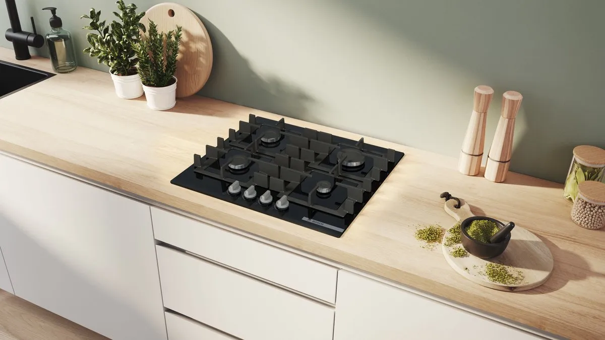 Bosch Serie 4 PNP6B6K40 Gaskookplaat 60cm - 4 Branders - Zwart