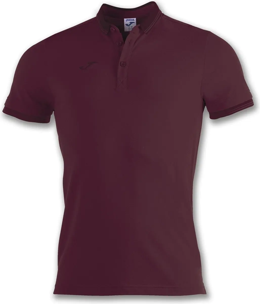 Joma Bali II Polo Heren - XL - Bordeaux