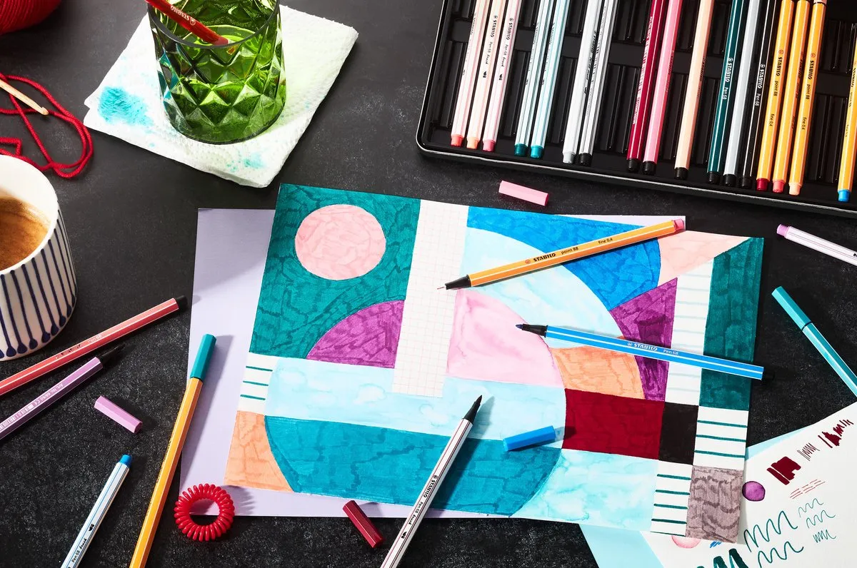 STABILO Arty Creative Set - 30 Stuks - Roestrood/Turquoise/Donkerblauw