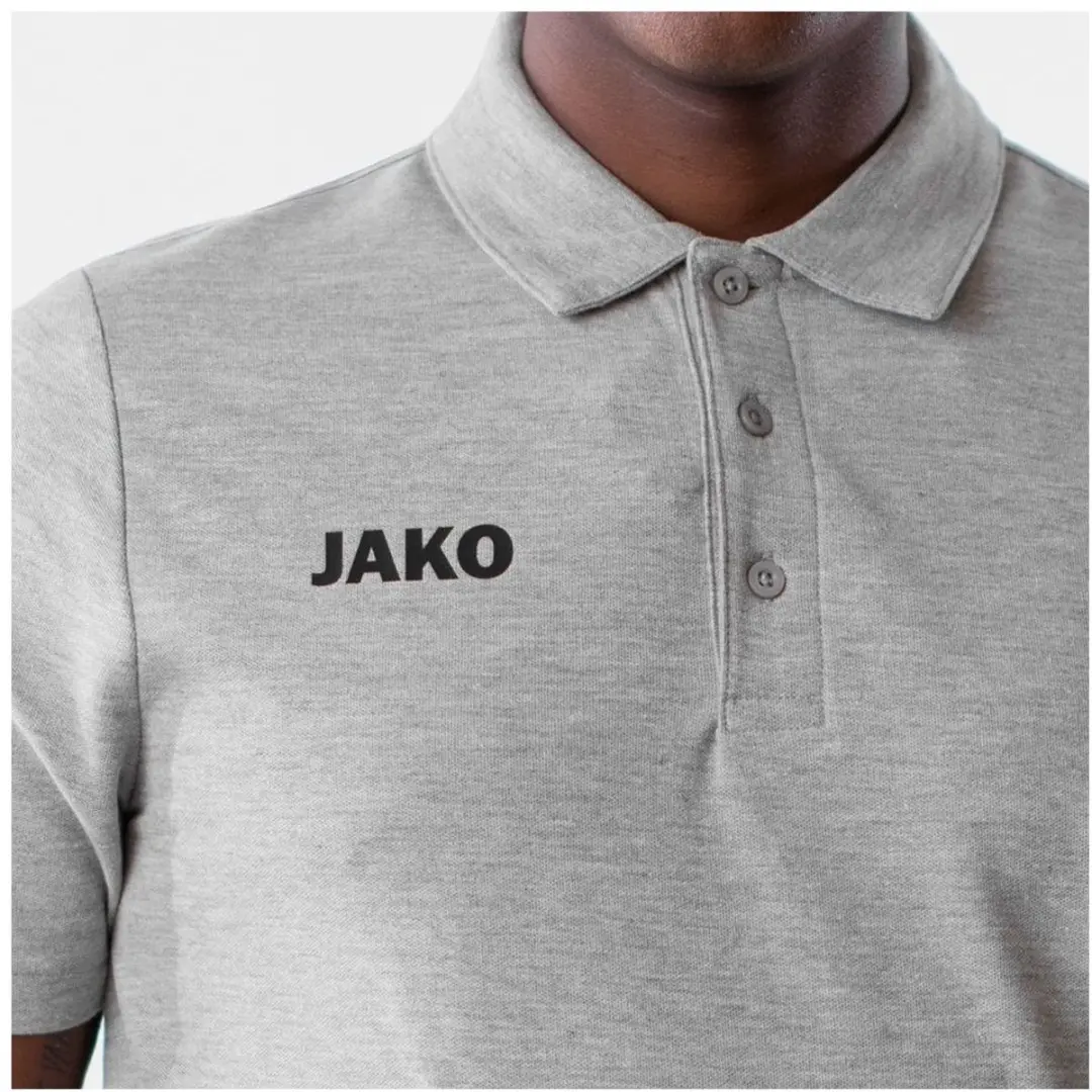 JAKO Base Polo Heren - Lichtgrijs - 3XL