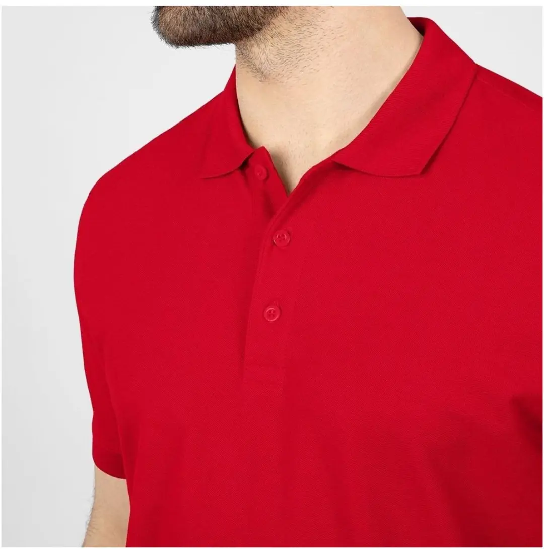 JAKO Organic Polo Heren - Rood S