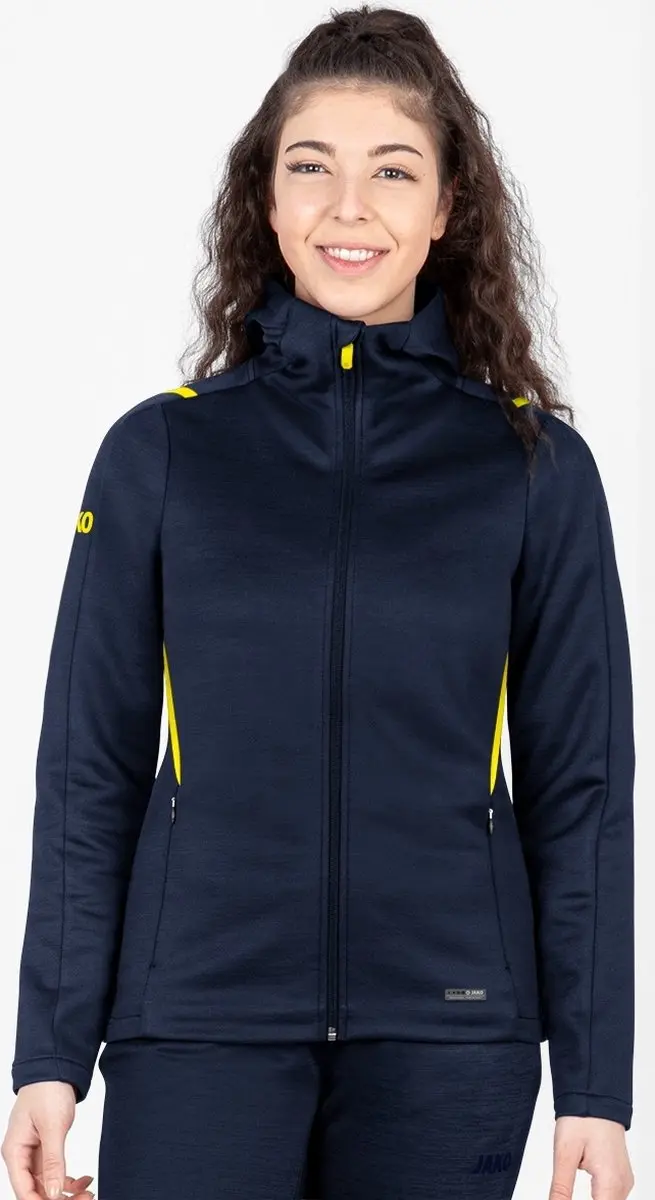 Jako Challenge Vrijetijdsvest Dames 40 - Fluogeel/Navy