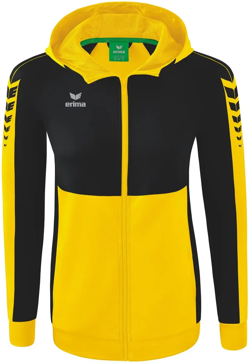 Erima Six Wings Trainingsjack Dames - Zwart/Geel - Maat 40