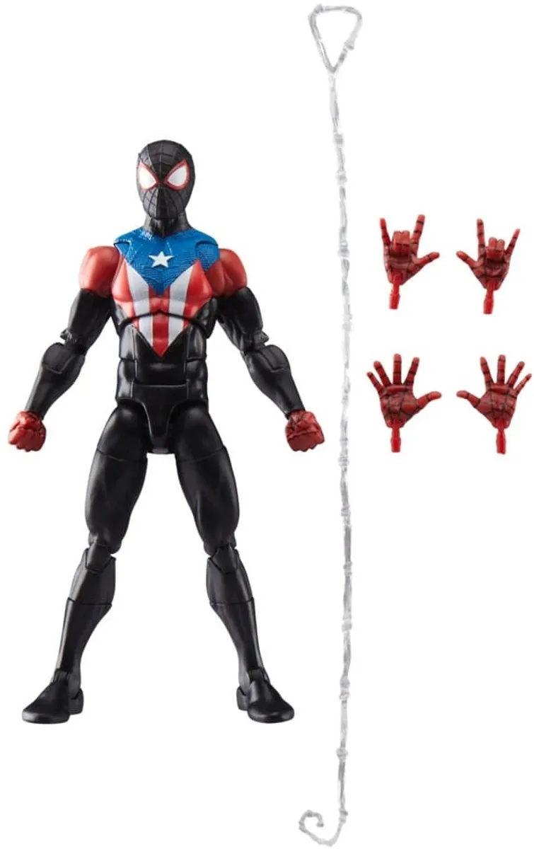 Hasbro Spider-Man 2 Marvel Legends Miles Morales Boricua Action Figuur 15cm - Multi - afbeelding 6 van 6