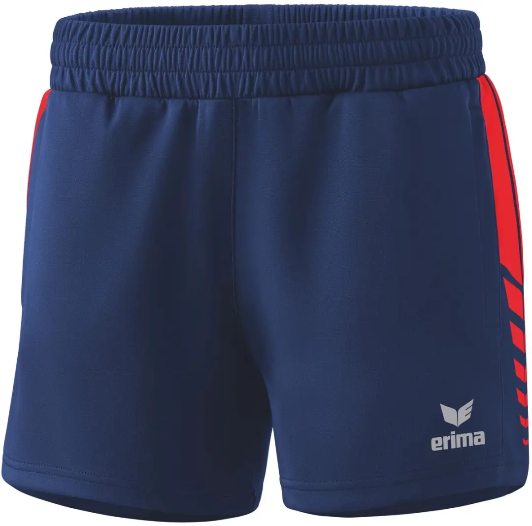 Erima Six Wings Worker Short Dames - Rood/New Navy
