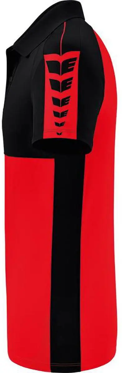 Erima Six Wings Polo Heren XXL - Zwart/Rood