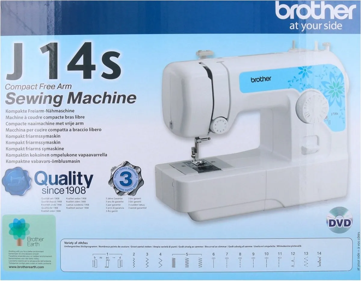 Brother J14S Naaimachine - 14 Steken - Wit